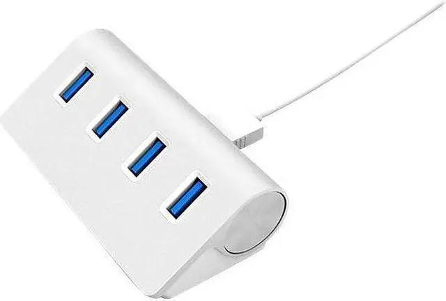 Alt view image 12 of 11 - SABRENT Premium 4 Port Aluminum USB 3.0 Hub (30" Cable) for iMac, MacBook, MacBook Pro, MacBook Air, Mac Mini, or Any PC [Silver] (HB-MAC3)