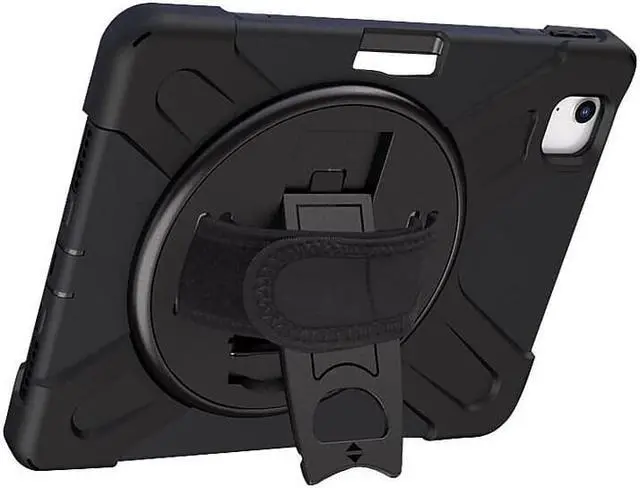 Alt view image 2 of 9 - Rugged Case iPad Air 10.9 Gen 4 Silicone Polycarbonate Hand Strap