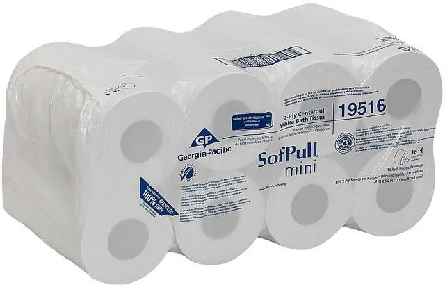 Alt view image 5 of 9 - Georgia Pacific Professional SofPull Mini Centerpull Bath Tissue 5 1/4 x 8 2/5