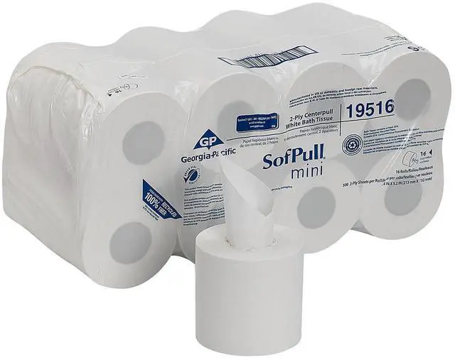 Alt view image 6 of 9 - Georgia Pacific Professional SofPull Mini Centerpull Bath Tissue 5 1/4 x 8 2/5