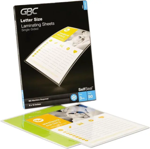 Alt view image 2 of 10 - Gbc Laminating Sheets, 12-3/16x9-1/4", PK50 Gloss   3747307CF