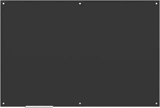 Main image of U Brands Glass Dry Erase Board 70 x 47 Inches Black Surface Frameless 173U00-01