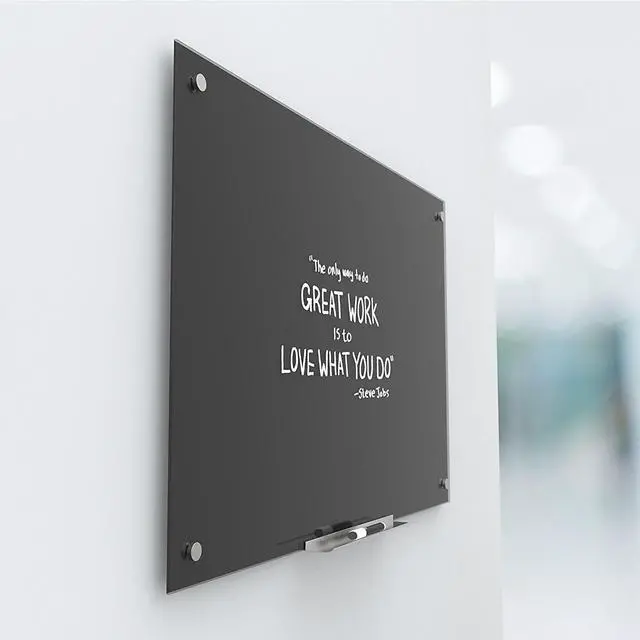 Alt view image 4 of 7 - U Brands Glass Dry Erase Board 70 x 47 Inches Black Surface Frameless 173U00-01