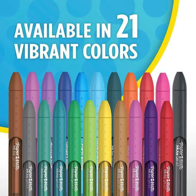 Alt view image 17 of 18 - InkJoy Gel Pen, Retractable, Micro 0.5 mm, Blue Ink, Blue Barrel, Dozen 1951722