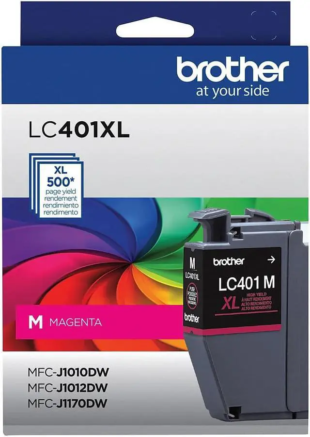 Alt view image 13 of 14 - Brother LC401 Magenta High Yield Ink Cartridge Prints Up to 500 Pages (LC401XLMS)