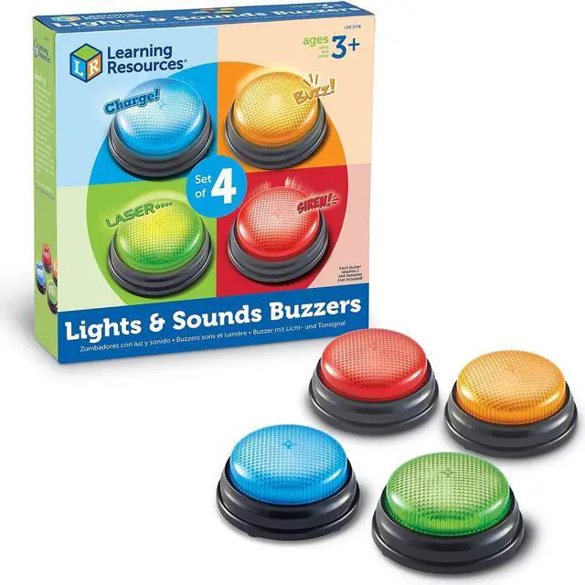 Alt view image 2 of 13 - LEARNING RESOURCES LIGHTS AND SOUNDS BUZZERS SET OF 4