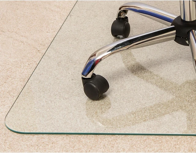 Alt view image 3 of 12 - Floortex Glass Chair Mat 40"x53" Clear 124053EG