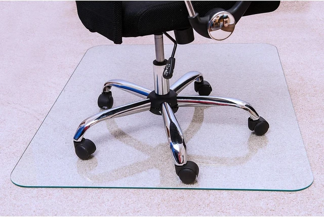 Alt view image 2 of 12 - Floortex Glass Chair Mat 40"x53" Clear 124053EG