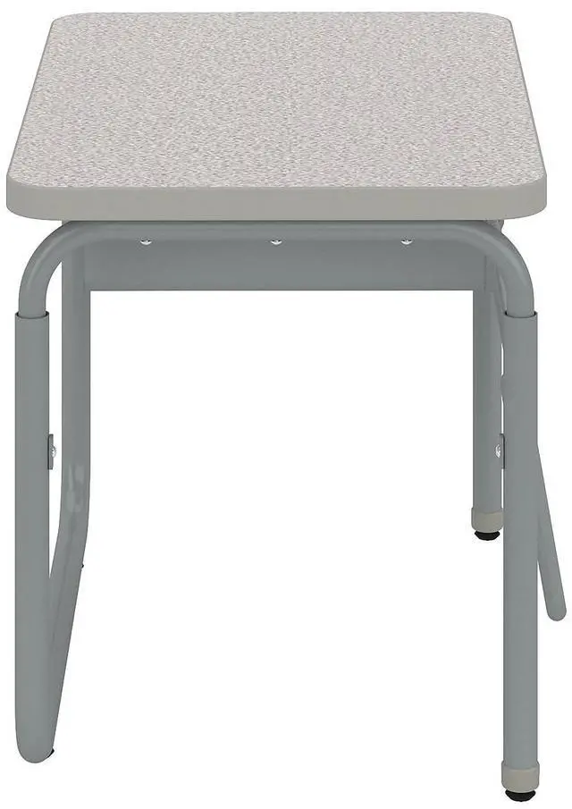Alt view image 3 of 10 - Safco 1226GR Learn Nesting Trapezoid Desk - 32.83" x 22.25" to 29.5" - Gray