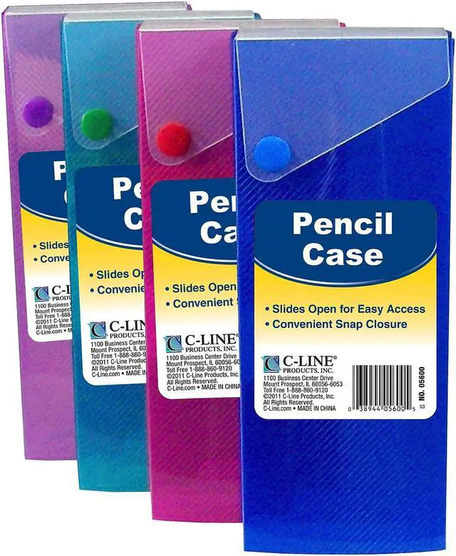 Alt view image 7 of 8 - C-Line Products Slider Pencil Case, 1 Pencil Case (Color May Vary)
