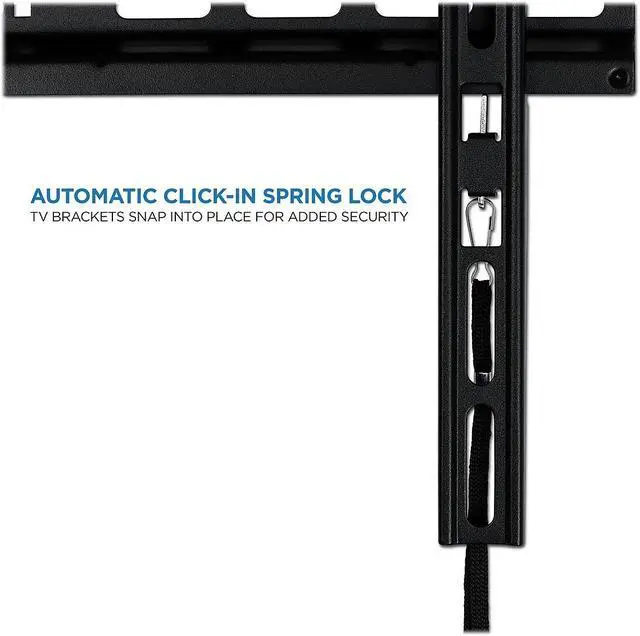 Alt view image 11 of 12 - Mount-It! Fixed Wall TV Mount for LCD (Low Profile Slim) Lockable Screen Size: 32"-55" 77 lbs. Max. (MI-3050)