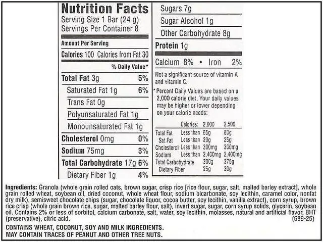 Alt view image 3 of 3 - Quaker Foods Chocolate Chip Chewy Granola Bars