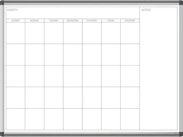 Alt view image 12 of 15 - PINIT Magnetic Dry Erase Calendar Board, 48 x 36 Inches, Silver Aluminum Frame UBR2903U0001