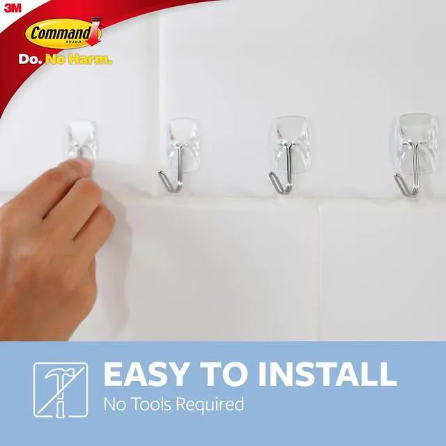 Alt view image 6 of 20 - Command 17067CLR-S40NA Clear Small Wire Hook, 40/Pack