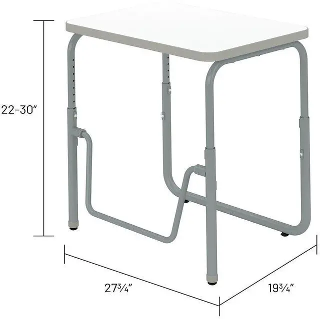 Alt view image 5 of 7 - Safco 1221DE AlphaBetter 2.0 Height-Adjust Student Desk with Pendulum Bar - 27.75 x 19.75 x 22 to 30 - Dry Erase