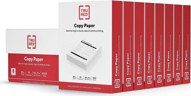 TRU RED 8.5 x 11 Copy Paper 20 lbs. 92 Brightness 500 Sheets