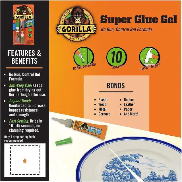 Alt view image 9 of 12 - GORILLA GLUE CO 2x3g Super Glue Gel 7820002