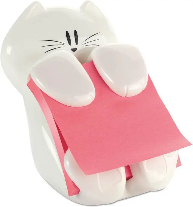 Alt view image 8 of 15 - Post-it Pop-Up Note Dispenser Cat Shape 3 x 3 White CAT330