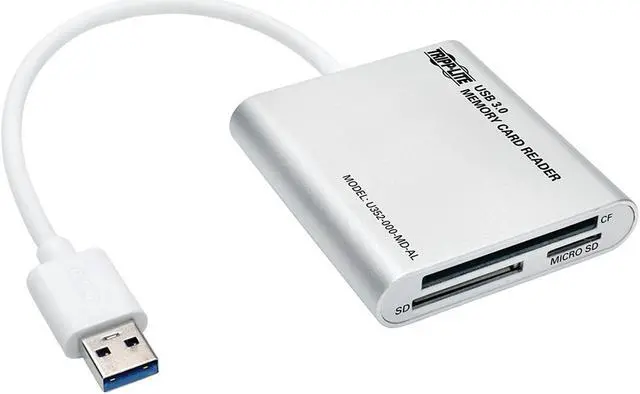 Alt view image 2 of 20 - Tripp Lite U352-000-MD-AL USB 3.0 A (MALE) USB 3.0 SuperSpeed Multi-Drive Memory Card Reader/Writer, Aluminum Case