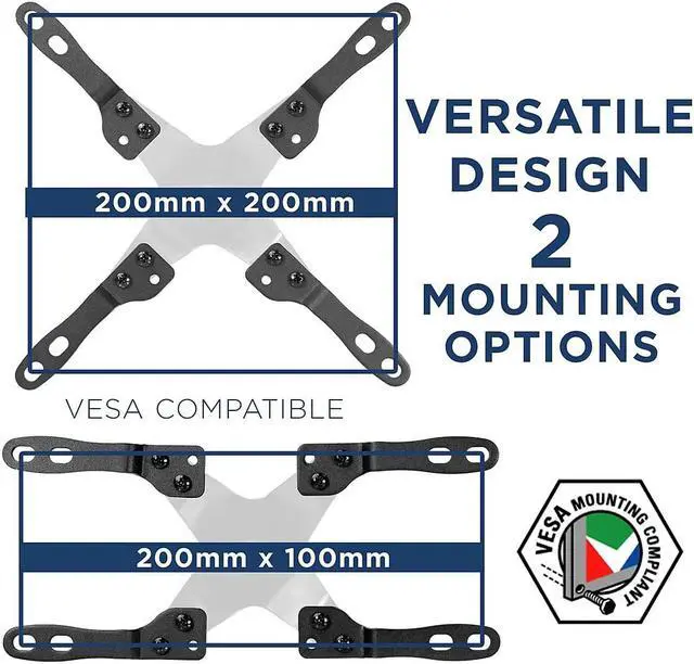 Alt view image 5 of 8 - Mount-It! VESA Mount Adapter Kit | TV Wall Mount Bracket Adapter Converts 75x75 and 100x100 mm Patterns to 200x100 and 200x200 mm