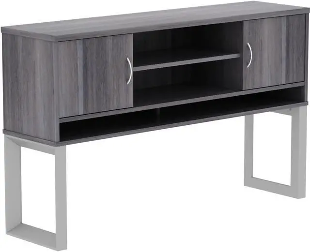 Main image of Lorell Hutch 2-piece Frame 59"x15"x36" Weathered Charcoal 16219