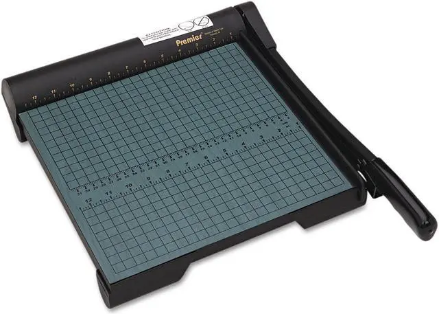 Alt view image 12 of 14 - Premier The Original Green Paper Trimmer 20 Sheets Wood Base 12 1/2"x 12" W12