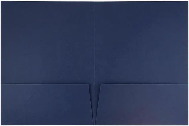 Alt view image 2 of 7 - JAM Paper Two-Pocket Textured Linen Business Folders Navy Blue Bulk 50/Box