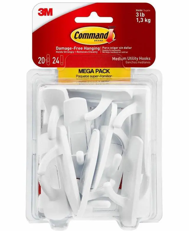 Alt view image 2 of 14 - Command Hook,Medium,Mega,20/Pk 17001MPES