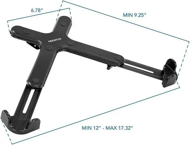 Alt view image 13 of 14 - Mount-it! Clamp-On Laptop Tray with Safety Straps