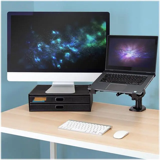 Alt view image 14 of 14 - Mount-it! Clamp-On Laptop Tray with Safety Straps