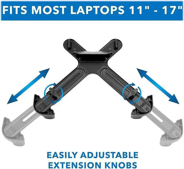 Alt view image 11 of 14 - Mount-it! Clamp-On Laptop Tray with Safety Straps