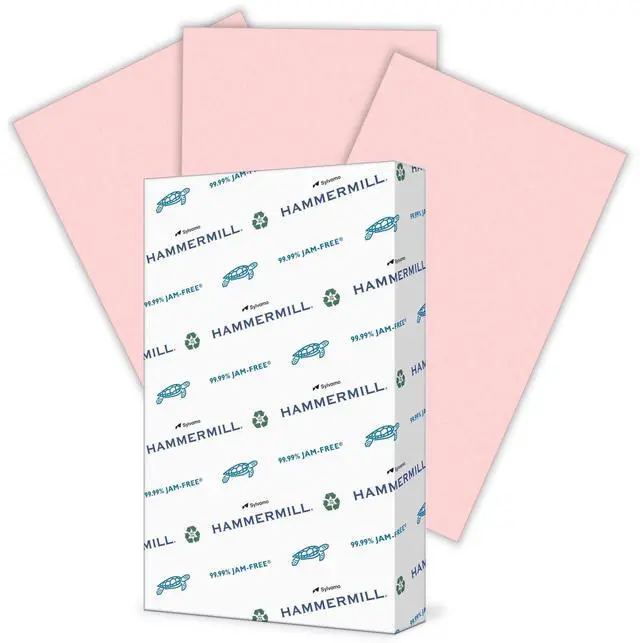 Alt view image 11 of 14 - Hammermill Multipurpose Paper 20lb. 8-1/2"x14" Pink 103390