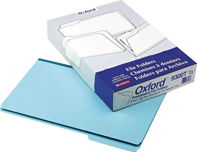 Alt view image 6 of 6 - Pendaflex Pressboard Expanding File Folders 1/3 Cut Top Tab Legal Blue 25/Box 9300T13