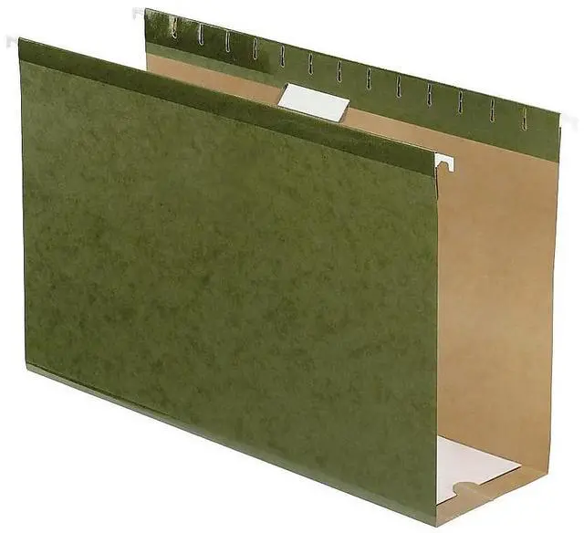 Alt view image 10 of 14 - Pendaflex Reinforced 4" Extra Capacity Hanging Folders Legal Standard Green 25/Box 4153X4