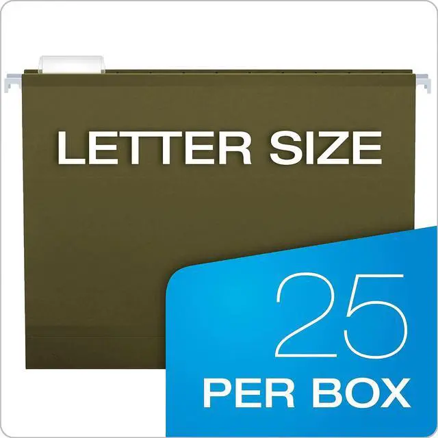 Alt view image 13 of 14 - Pendaflex Reinforced 4" Extra Capacity Hanging Folders Legal Standard Green 25/Box 4153X4