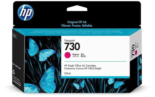Alt view image 4 of 13 - HP 730 130-ml Magenta DesignJet Ink Cartridge, P2V63A