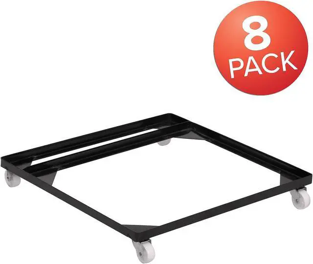 Alt view image 5 of 12 - FLASH FURNITURE 8-FD-BAN-CH-DOLLY-GG HERCULES Series Steel Stack Chair and