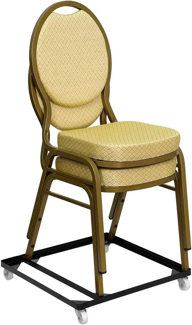 Alt view image 9 of 12 - FLASH FURNITURE 8-FD-BAN-CH-DOLLY-GG HERCULES Series Steel Stack Chair and