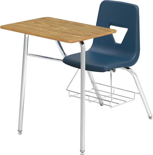 Alt view image 2 of 6 - Lorell Student Combo Desk, 24"X34"X31", 2/Ct, Navy, 2 Each/Carton (LLR99914)