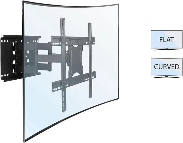 Alt view image 13 of 14 - Mount-It! Articulating Wall TV Mount 132 Lbs. Max. (MI-385)