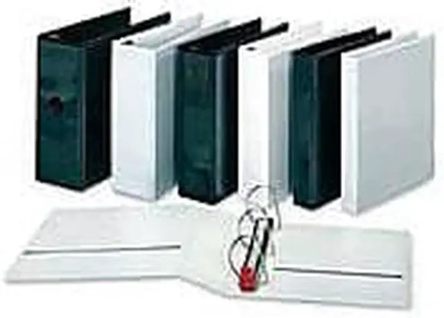 Alt view image 2 of 9 - Business Source View Binder Locking D-Ring 3" Capacity Letter White 26961