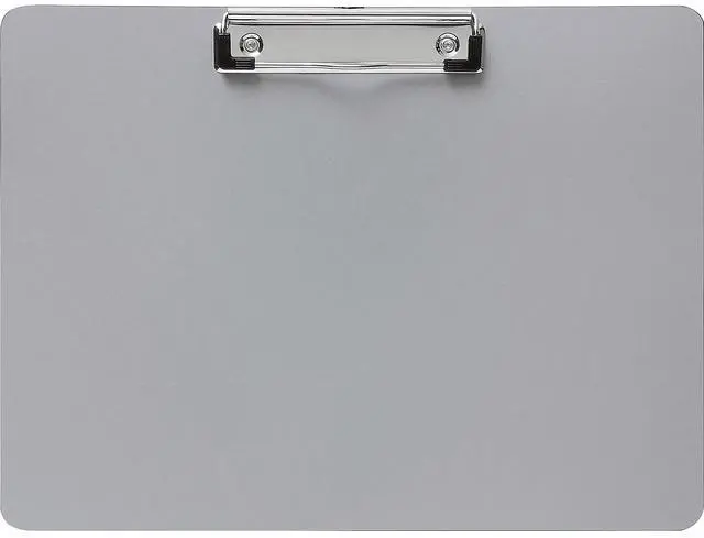 Alt view image 2 of 2 - Business Source Landscape Plastic Clipboard - 8 1/2" x 11" - Plastic - Silver - 1 Each