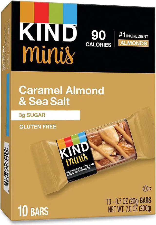 Alt view image 9 of 13 - Minis, Caramel Almond Nuts/Sea Salt, 0.7 oz, 10/Pack 27960