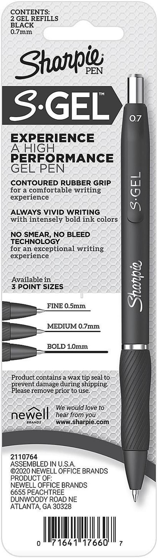 Alt view image 6 of 7 - Sharpie S-Gel Gel-Ink Pen Refill Medium Point Black Ink 2/Pack (2096168)