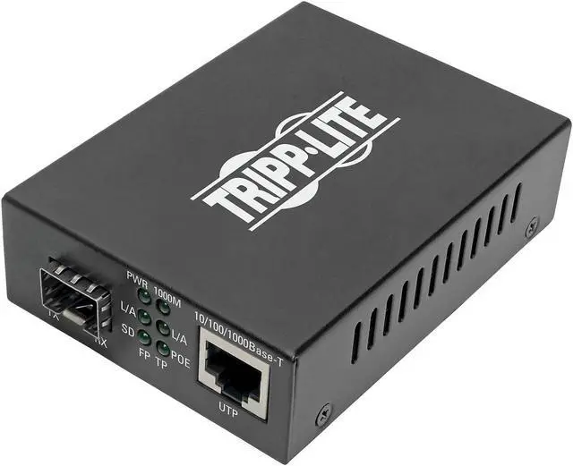 Alt view image 11 of 17 - Tripp Lite Gigabit SFP Fiber to Ethernet Media Converter, POE+ - 10/100/1000 Mbps