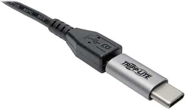 Alt view image 14 of 15 - Tripp Lite USB 2.0 Hi-Speed Adapter, USB-C to USB Micro-B (M/F)
