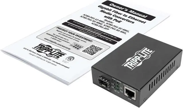 Alt view image 15 of 17 - Tripp Lite Gigabit SFP Fiber to Ethernet Media Converter, POE+ - 10/100/1000 Mbps