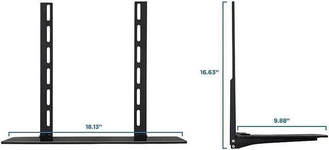 Alt view image 12 of 14 - Mount-It! TV Wall Mount Bracket for Cable Box DVD Player Stereo Components Shelf (1 Shelf) (MI-8401)