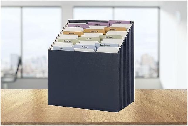 Alt view image 10 of 11 - 12-Pocket Stadium File, 12 1/4 X 13 5/8, Navy, Letter