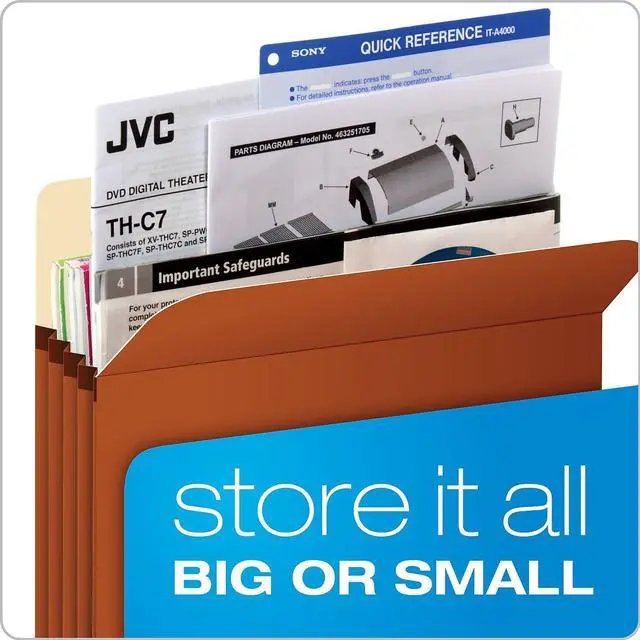 Alt view image 11 of 11 - Pendaflex Smart Shield File Pocket Straight Cut 1 Pocket Legal Red Fiber 1526EAM